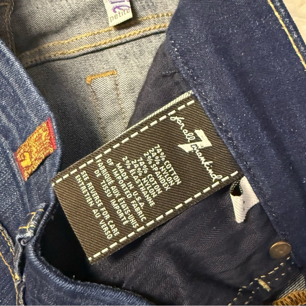 7 For All Mankind Lexie A-Pocket Jeans Size 31 Dark Wash - Picture 3 of 8